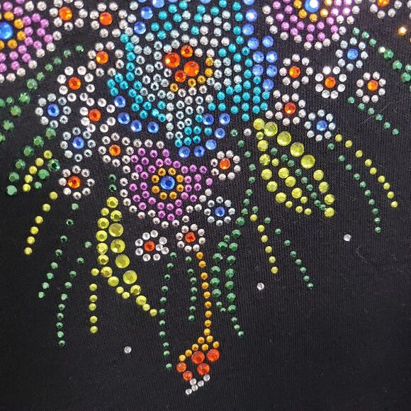 Las Olas Women's Small Blouse with Beautiful, Colorful Decor and 3/4 Sleeves - Picture 10 of 10